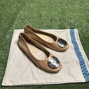 Tory Burch Claire Quilted leather ballet flat size 7